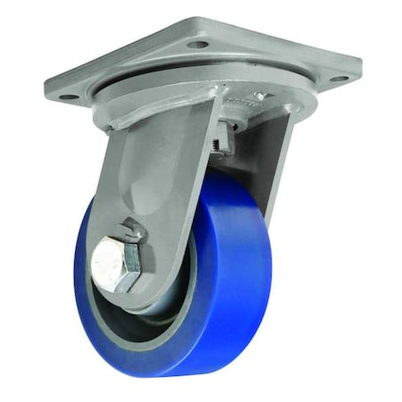 Hamilton Plate Caster, Swivel, Steel, 11"H S-MD-83SYT-4SL-HCB