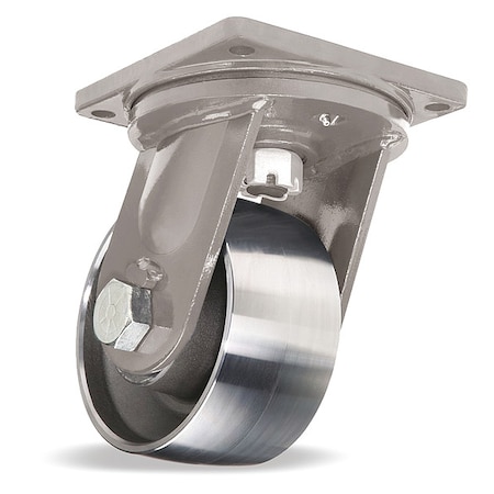 Hamilton Plate Caster, Swivel, Steel, 11"H S-MD-84FST-4SL-HCB