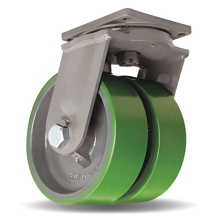 Hamilton Plate Caster, Swivel, Polyurethane, 13"H S-MDD-13DT-4SL-DHCB