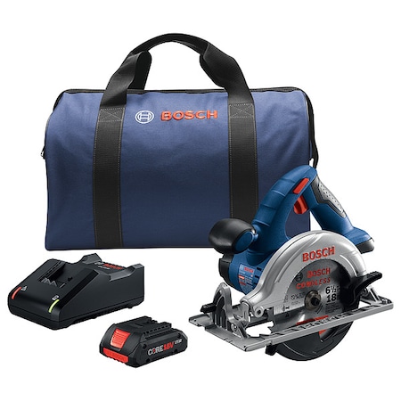 Bosch Circular Saw Kit, 6.5 in Dia, 3900 RPM CCS180-B15