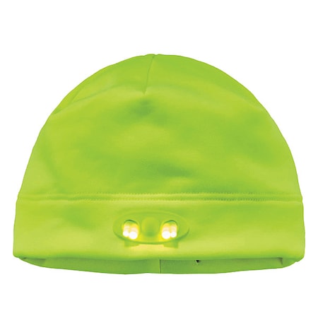Ergodyne Beanie Cap, Over The Head, Universal, Lime 6804