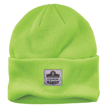 Ergodyne Knit Cap, Over The Head, Universal, Lime 6806