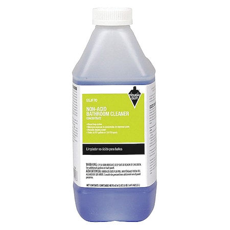 Tough Guy Bathroom Cleaner, Liquid, 0.5 gal, Bottle 55JF70