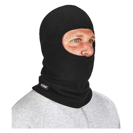 Ergodyne Balaclava with Zipper, Universal, Black 6893Z