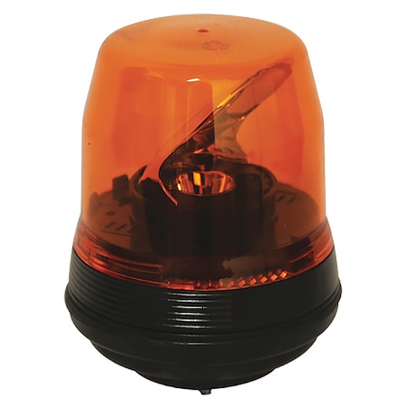 Ecco Rotating Beacon, Amber, Permanent, 6" dia. EB7816A