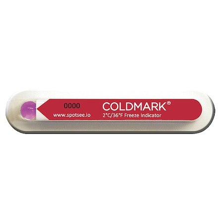 Coldmark Temperature Indicating Label, Red, PK100 CM 2/36