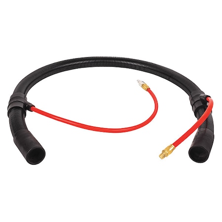 Guardair Vacuum Hose, 6 ft L, Black, Plastic 2000A04NED