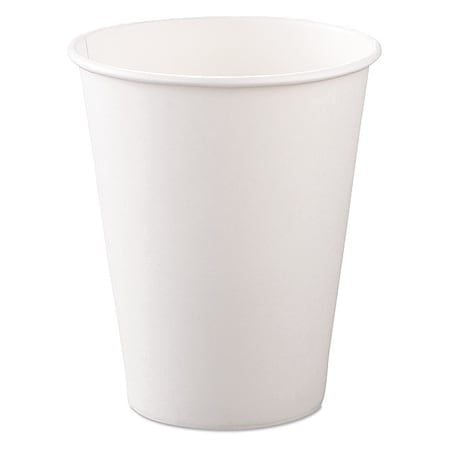 Dart Single-Sided Poly Paper Hot Cups, 8 oz, White, PK1000 SCC378W2050