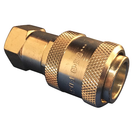 Eaton Aeroquip Hydraulic Quick Connect Hose Coupling, Steel Body, Push-to-Connect Lock, 3/8"-18 Thread Size FD35-1001-06-06