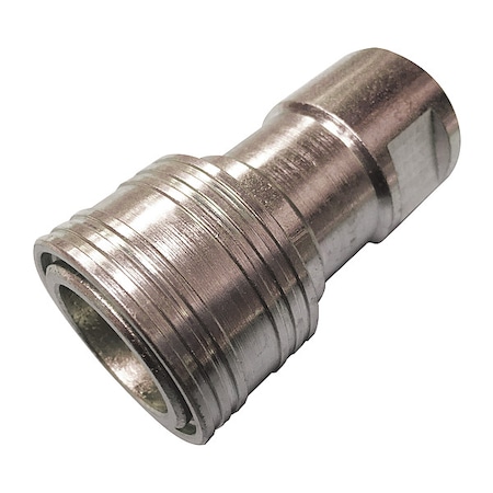 Hansen Hydraulic Quick Connect Hose Coupling, Steel Body, Push-to-Connect Lock, 1/8"-28 Thread Size HA0500100