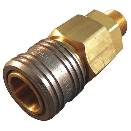 Weatherhead Hydraulic Quick Connect Hose Coupling, Steel Body, Push-to-Connect Lock, 1/4"-18 Thread Size 501