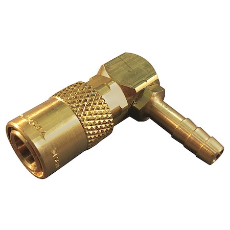 Hansen Hydraulic Quick Connect Hose Coupling, Brass Body, Push-to-Connect Lock, 3/8"-18 Thread Size FTS316
