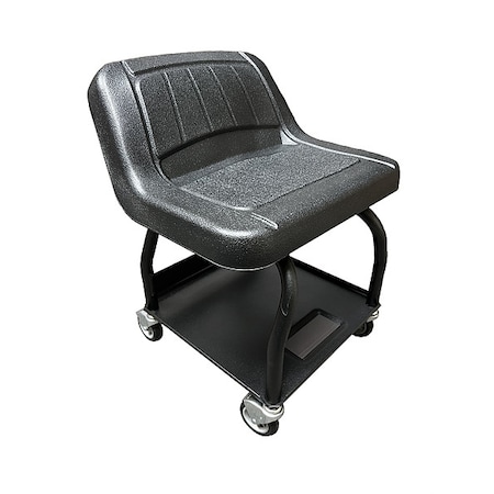 Whiteside Mechanic Seat, 17"H, Steel, 440 lb, 4 Wheels HRS3NM