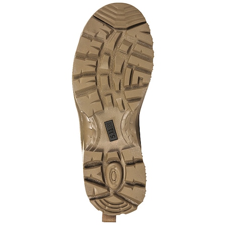 5.11 Military/Tactical Boot, Leather/Fabric Upper, Rubber Outsole, Plain Toe, Side Zipper, Dark Coyote 12393