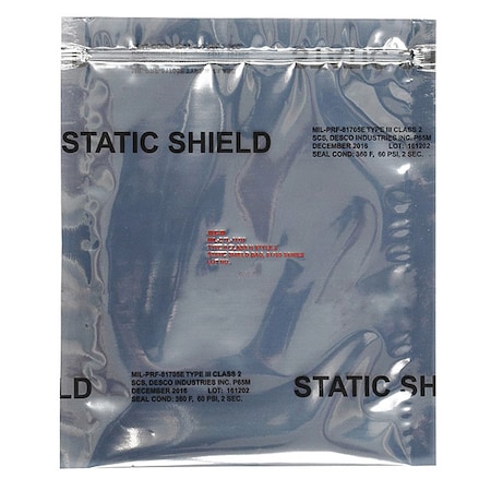 Scs Static Shielding Bag, Silver, 18" W, PK100 817Z1018