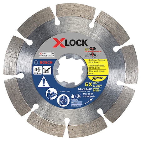 Bosch Diamond Blade, 7/8" Arbor Size, PK5 DBX4541E