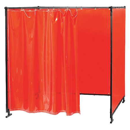 Steiner Welding Booth, Transparent Vinyl, 6 ft W., 6 ft H., 12 oz/sq yd, 150 Degrees F Withstand Temp. 538WC-338-6X6