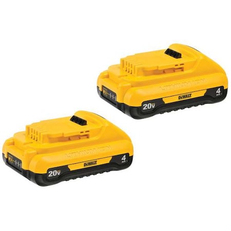 Dewalt 20V MAX Battery 2-Pack, 4.0 Ah, Li-Ion DCB240-2