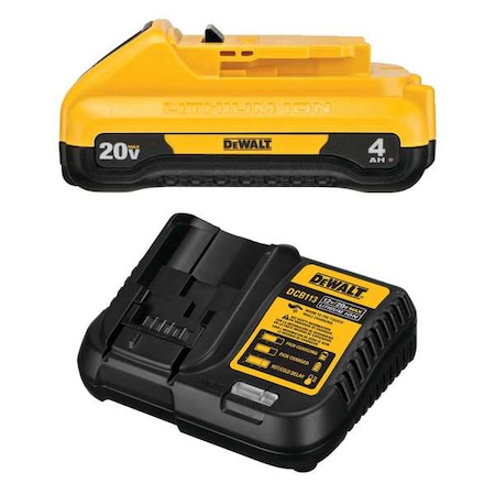Dewalt Battery and Charger, (1) 4.0 Ah, Li-Ion DCB240C