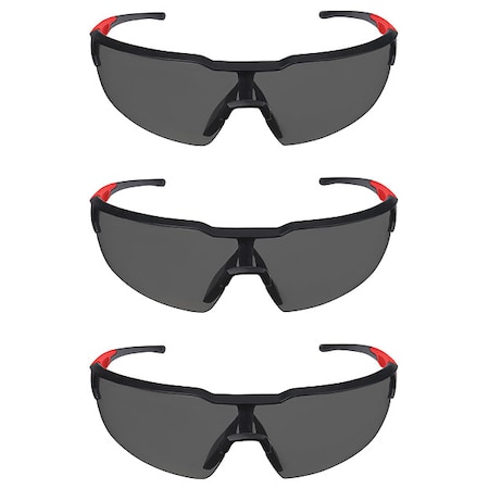 Milwaukee Tool Safety Glasses, Wraparound Black Polycarbonate Lens, Anti-Fog, Scratch-Resistant, 3PK 48-73-2051