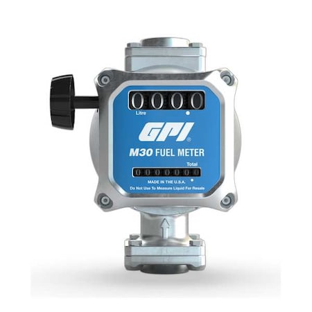 Gpi Mechanical Flowmeter, 1" Connection M30-L8N