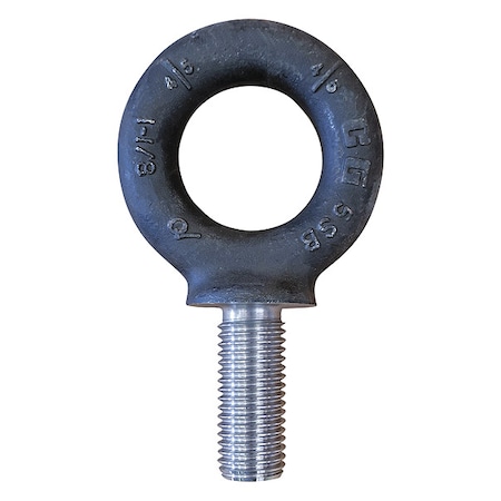 Crosby Machinery Eye Bolt, 2-1/2"-4 Thread Size, Not Applicable Thread Lg, Steel, Black Oxide 9900298