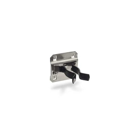 Triton Products 1 In. to 2 In. Hold Range Vinyl-Dipped Stainless Steel Extended Spring Clip for SS LocBoard, PK3 V63120