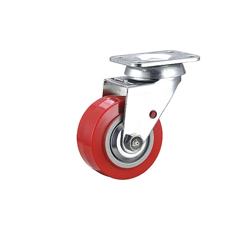 Zoro Select Plate Caster, Swivel, Polyurethane 55KJ63
