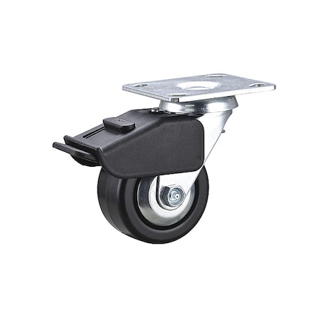Zoro Select Plate Caster, Swivel, Phenolic 55KJ68