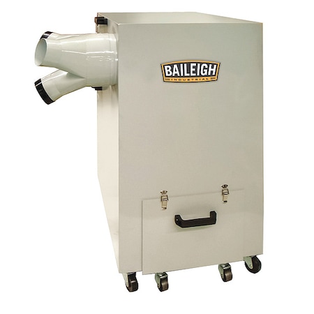 Baileigh Industrial Dust Collector, HP 3, Phase Single MDC-1800-1.0