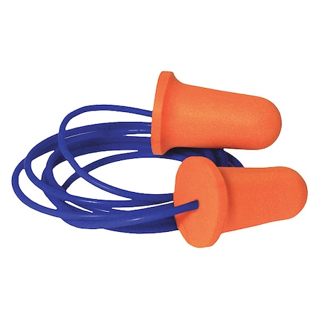 Condor Disposable Foam Ear Plugs, Bell Shape, 33 dB, Orange, 100 PK 55KN51