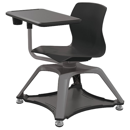 Mooreco Chair with Desk, 25.6 in W SG.SD.TB.18.TN.6BK.GL