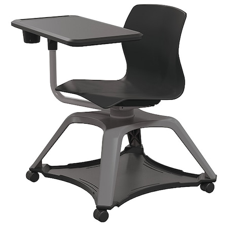 Mooreco Chair with Desk, 25.6 in W SG.SD.TB.18.TN.6BK.HC