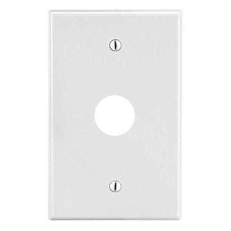 Hubbell Wiring Device-Kellems Single Receptacle Wall Plate, Number of Gangs: 1 Plastic, Satin Finish, White P737W