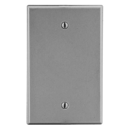 HUBBELL Blank Box Mount Wall Plate, Number of Gangs: 1 Plastic, Smooth Finish, Gray P13GY