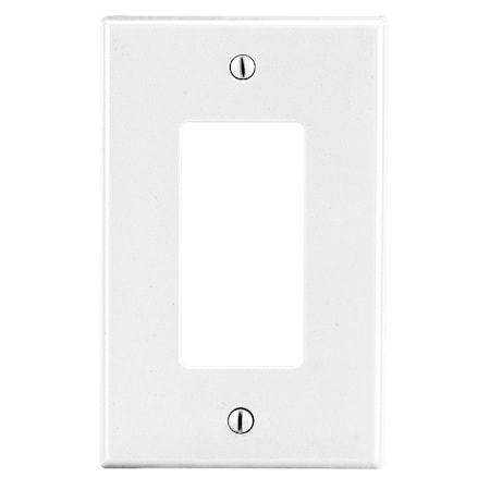 Hubbell Wiring Device-Kellems Rocker Wall Plate, Number of Gangs: 1 Plastic, Satin Finish, White P26W