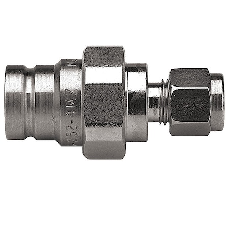 Parker Hydraulic Quick Connect Hose Coupling, 316 Stainless Steel Body, Push-to-Connect Lock, FS Series FS-252-4MZ