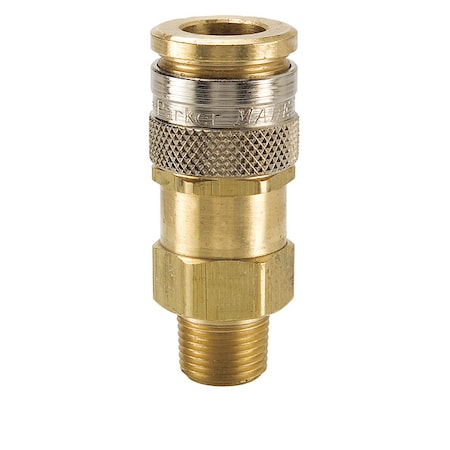 Parker Quick Connect Hose Coupling, Push-to-Connect Lock, 1/2"-14 Thread Size RF-371-8MP