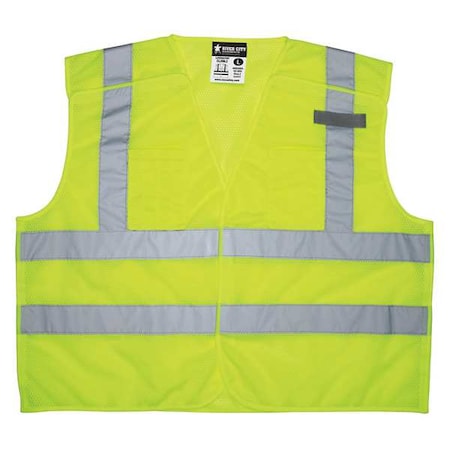 Mcr Safety High Visibility Vest, L Size, Unisex CL2ML2L