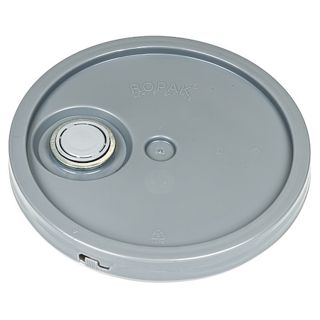 BASCO Plastic Pail Lid, Gray, Plastic ROP2100CVR-F-TT-GRAY