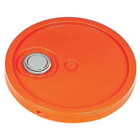 Basco Pail Lid, 12.25 in OD, Plastic, Orange ROP2100CVR-F-TT-OR