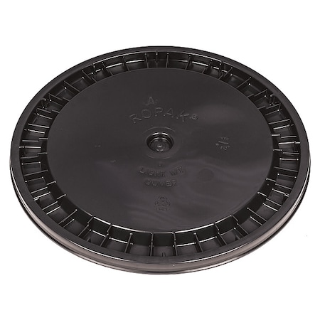 Basco Pail Lid, 12.25 in OD, Plastic, Brown ROP2100CVR-SN-BR