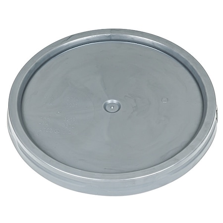 Basco Pail Lid, 12.25 in OD, Plastic, Gray ROP2100CVR-TT-GRAY