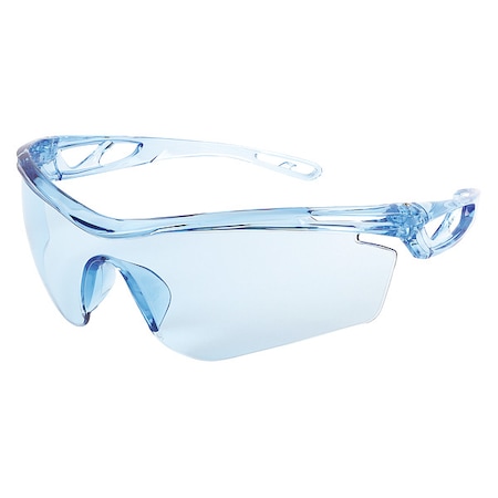 Mcr Safety Checklite (CL4), Safety Glasses, Duramass Hard Coat, Polycarbonate Lens, Light Blue Frame CL413