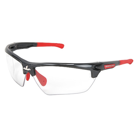 Mcr Safety Dominator (DM3), Safety Glasses, MAX3 Hard Coat, Polycarbonate Lens, Gun Metal Frame, Half Frame DM1310P