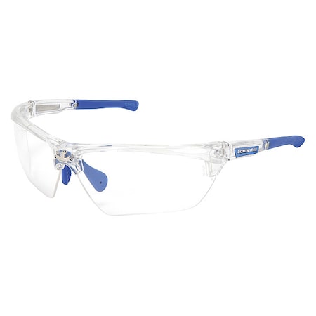 Mcr Safety DM3, Safety Glasses, Anti-Fog & Anti-Scratch, Clear Lens, Clear Frame, Half-Frame 55KY35