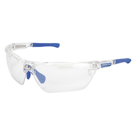 Mcr Safety Dominator (DM3), Safety Glasses, Duramass Hard Coat, Polycarbonate Lens, Clear Frame, Half Frame DM1329