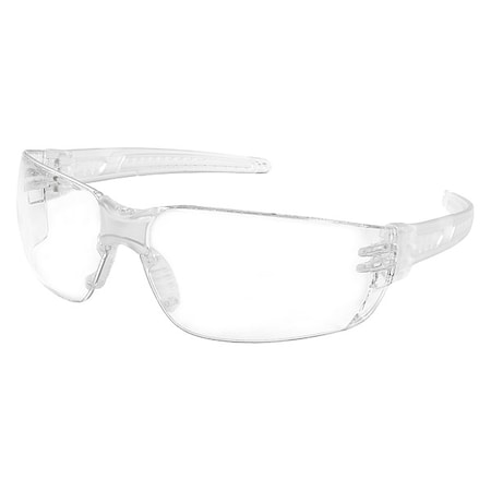 Mcr Safety Hulk HK2, Safety Glasses, MAX6 Anti-Fog, Clear Lens, Clear Frame, Frameless HK210PF
