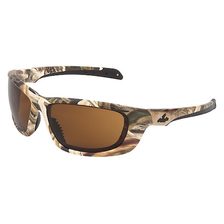 Mcr Safety Swagger (UD1), Safety Glasses, Anti-Fog, Brown Lens, Camo Frame, Full-Frame, Polarized MOUD11BPF