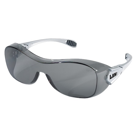 Mcr Safety Law (OTG), Safety Glasses, Anti-Fog, Gray Lens, Gray Frame, Frameless OG112AF
